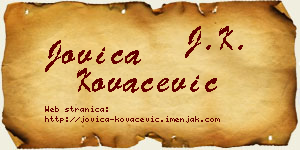 Jovica Kovačević vizit kartica